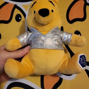 Disney 100 Small Plush Pooh With Silver Shirt (A)